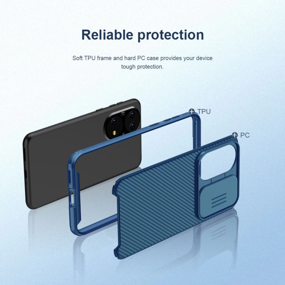 Huawei P50 skal blå Nillkin CamShield PRO