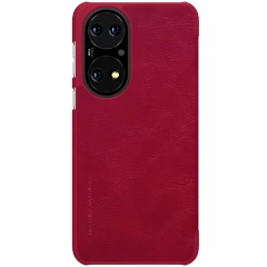 Huawei P50 fodral röd Nillkin Qin Leather 