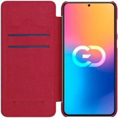 Huawei P50 fodral röd Nillkin Qin Leather 