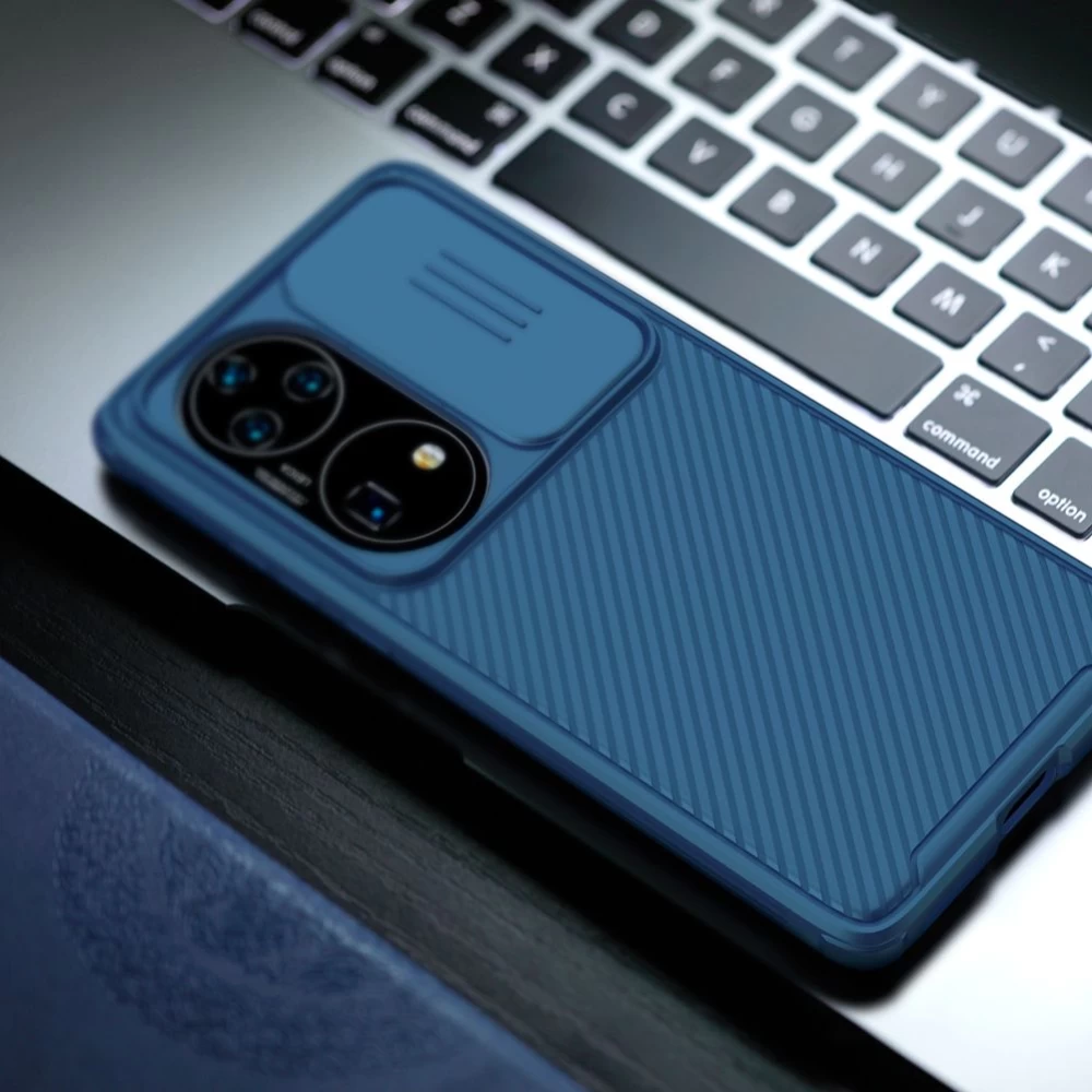 Huawei P50 Pro чехол синий Nillkin CamShield