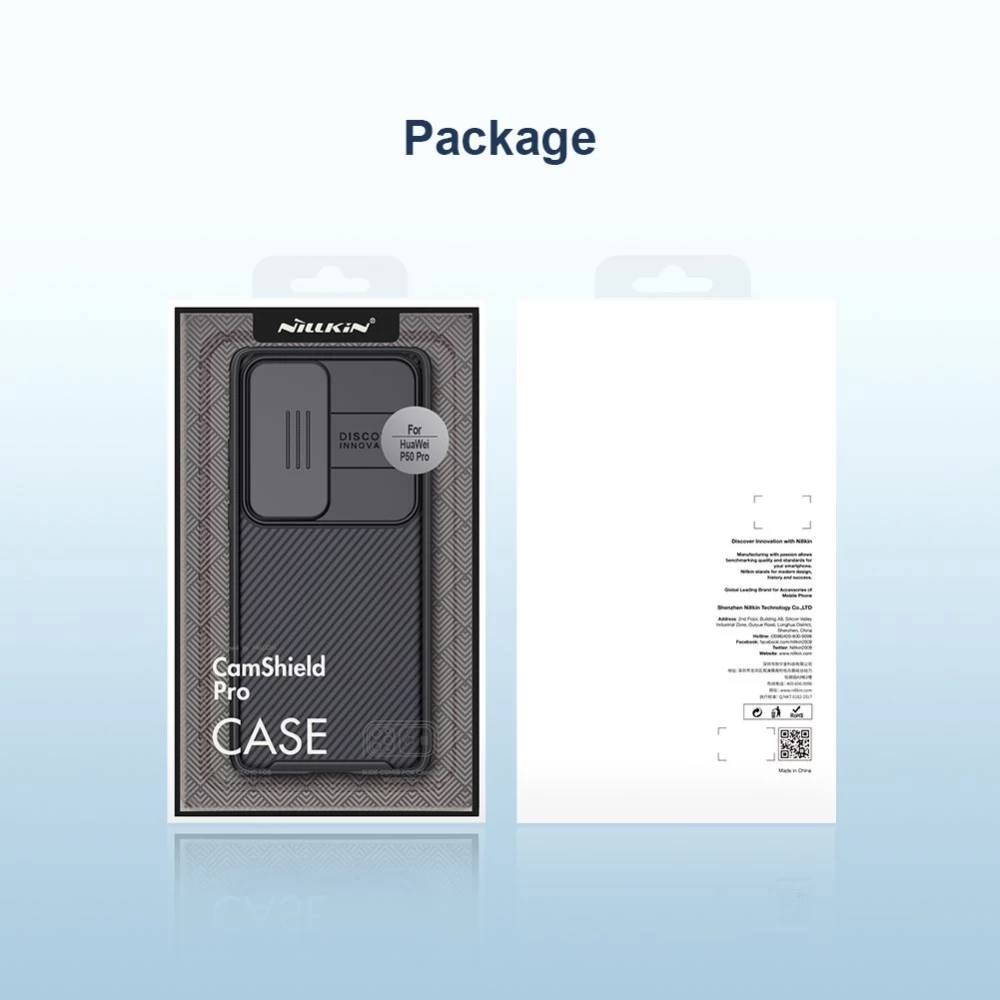 Huawei P50 Pro чехол синий Nillkin CamShield