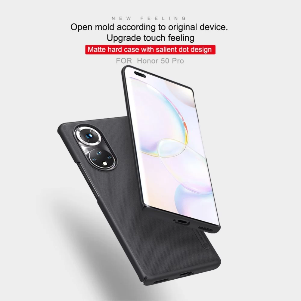 Honor 50 Pro vāciņš melns Nillkin Super Frosted Shield 