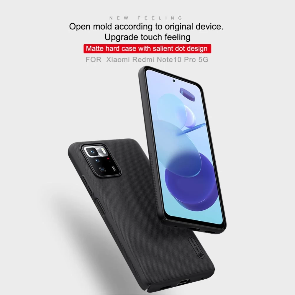 Xiaomi RedMi Note 10 Pro 5G case black Nillkin Super Frosted Shield