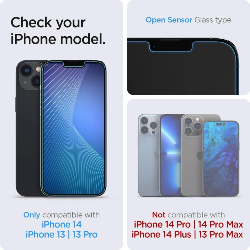 Apple iPhone 13 panssarilasi  SPIGEN GLAS.TR EZ-FIT (2-pack)