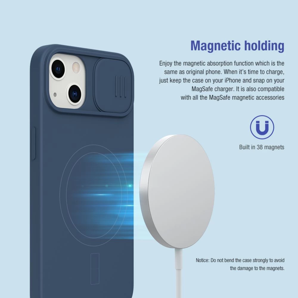 Apple iPhone 13 suojakuori  Nillkin CamShield Silky Magnetic Silicon