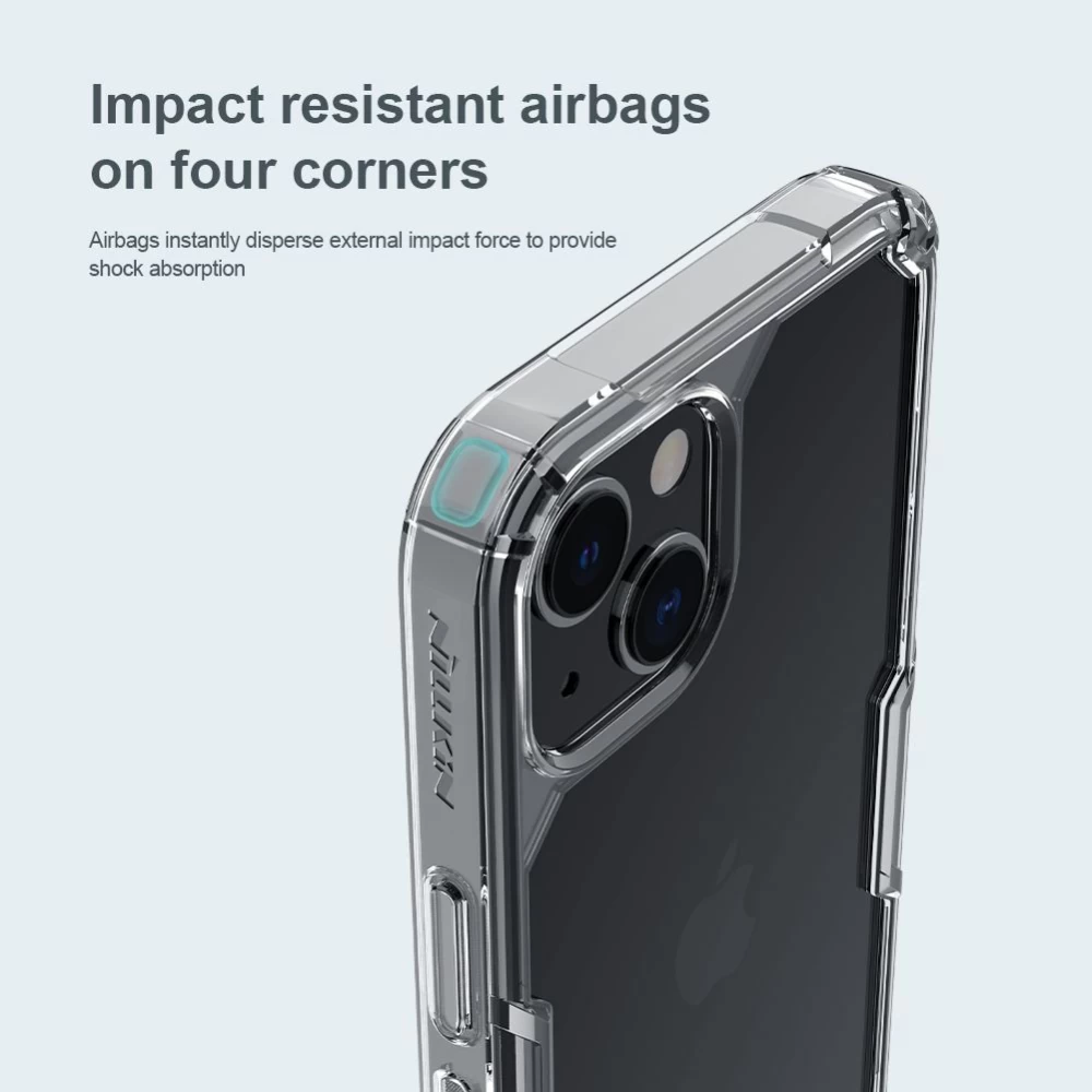 Apple iPhone 13 suojakuori läpinäkyvä sininen Nillkin TPU PRO