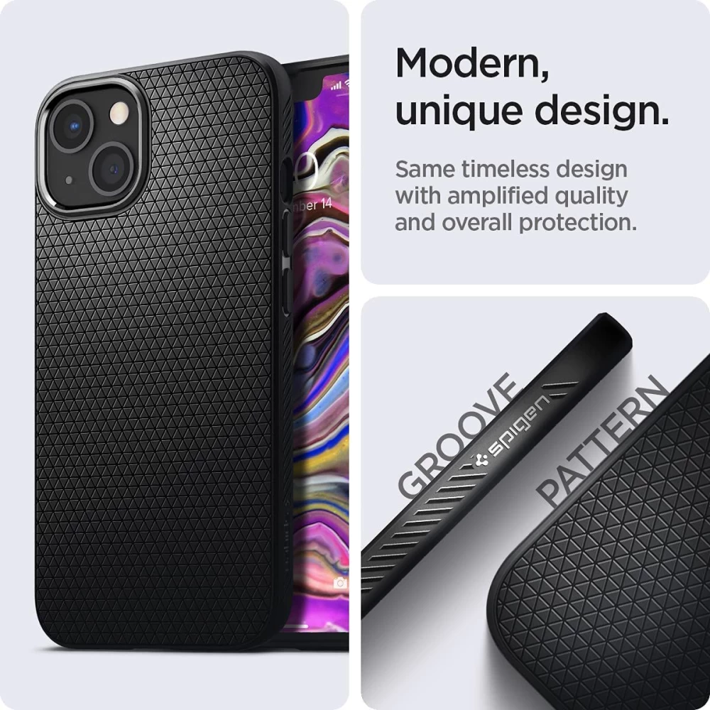 Apple iPhone 13 suojakuori musta SPIGEN Liquid Air