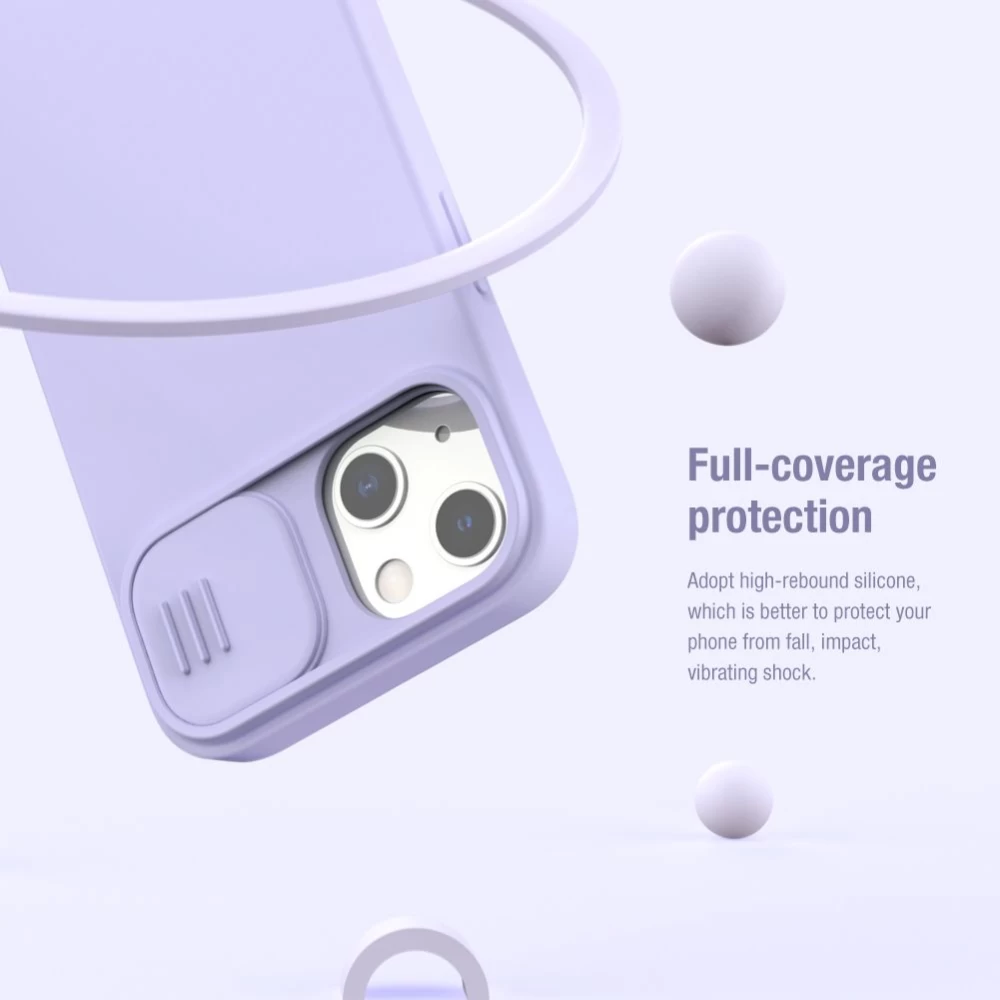 Apple iPhone 13 suojakuori vihreä Nillkin CamShield Silky Magnetic Silicon