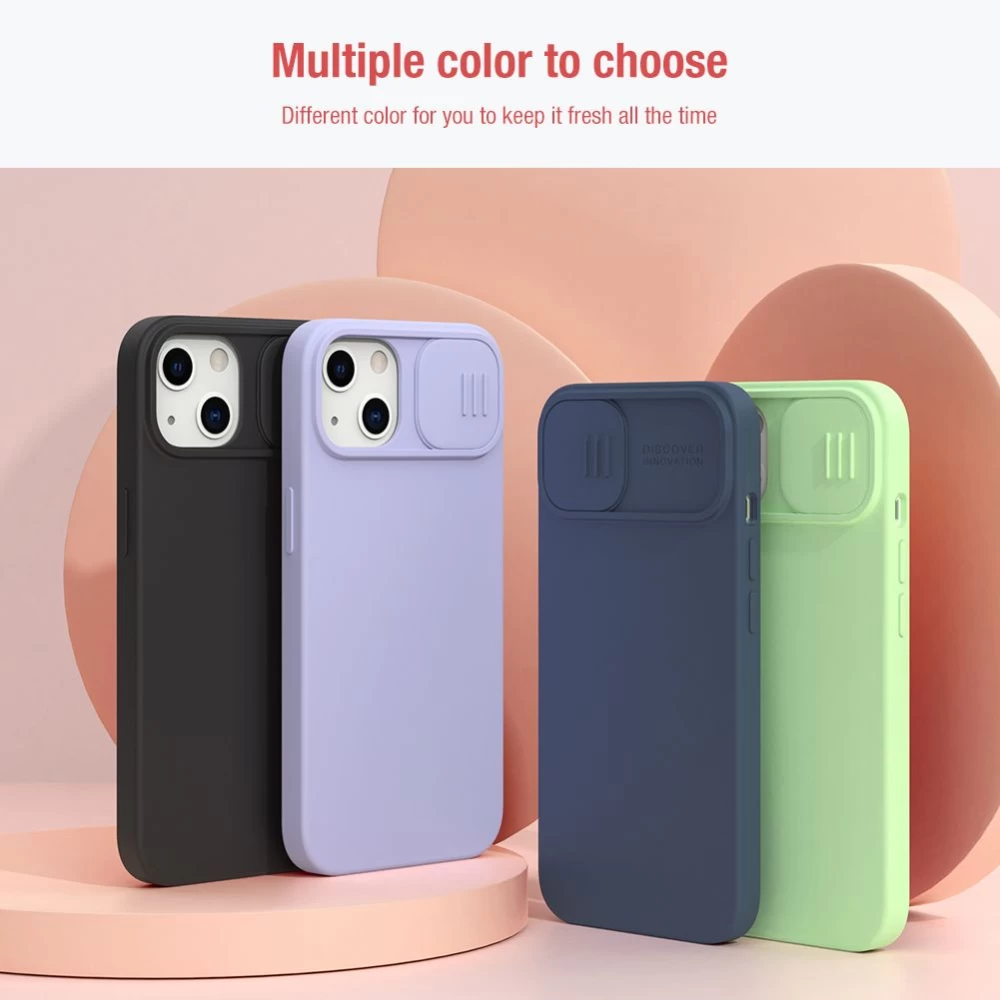 Apple iPhone 13 suojakuori vihreä Nillkin CamShield Silky Magnetic Silicon