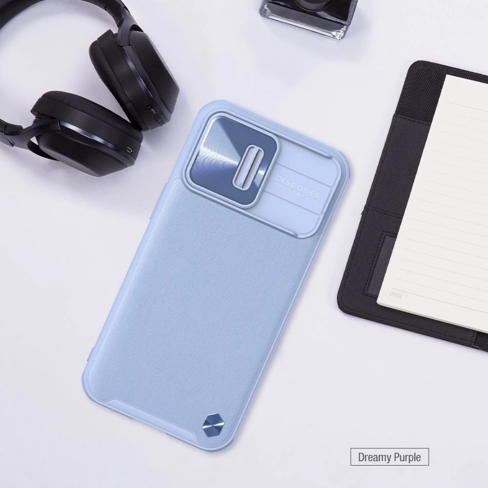Apple iPhone 13 Pro skal svart Nillkin CamShield Leather