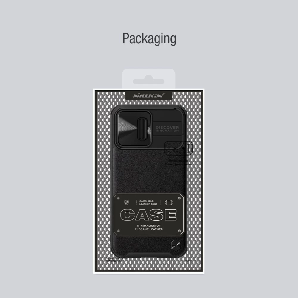 Apple iPhone 13 Pro skal svart Nillkin CamShield Leather
