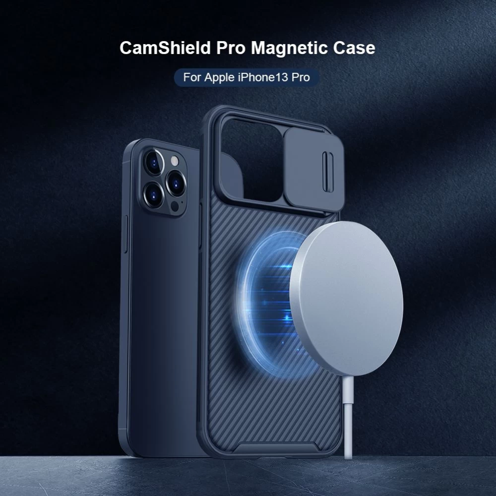 Apple iPhone 13 Pro skal svart Nillkin CamShield Magnetic