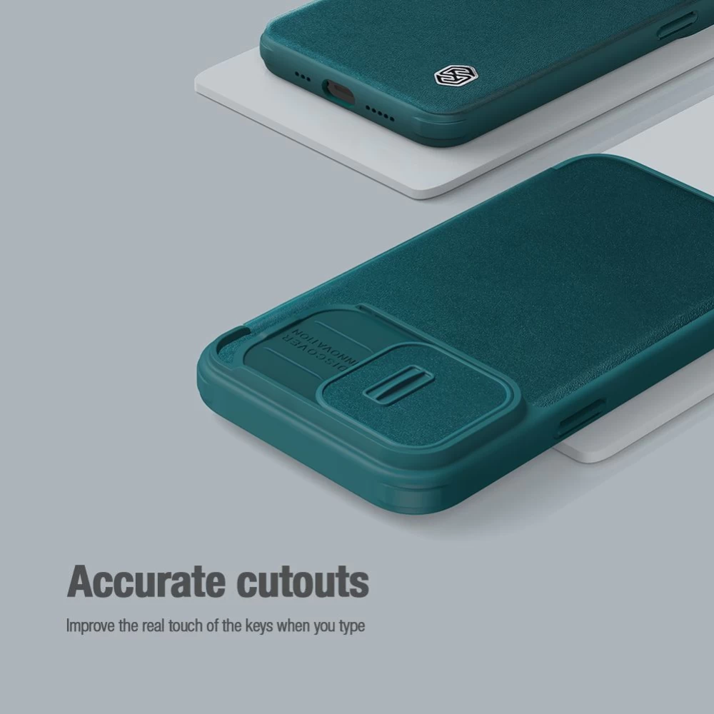 Apple iPhone 13 Pro fodral grå Nillkin Qin Leather (Cloth Version)
