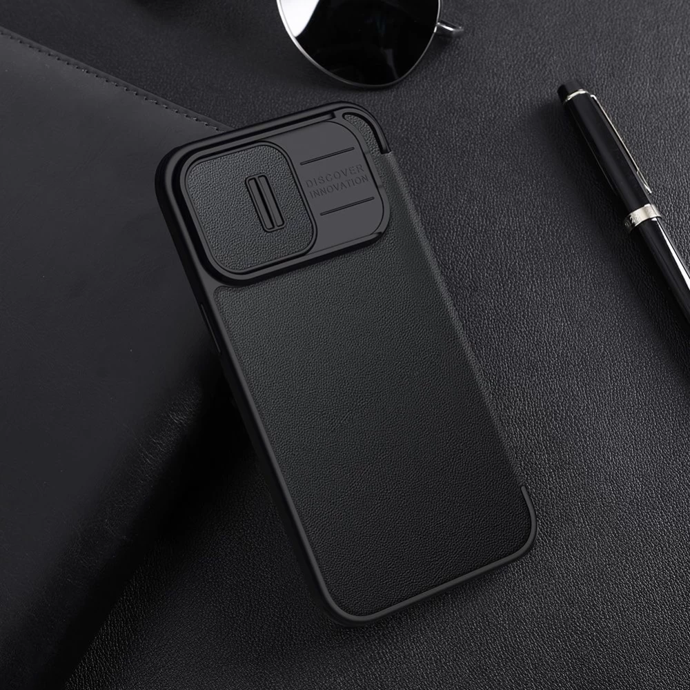 Apple iPhone 13 Pro fodral grå Nillkin Qin Leather (Cloth Version)