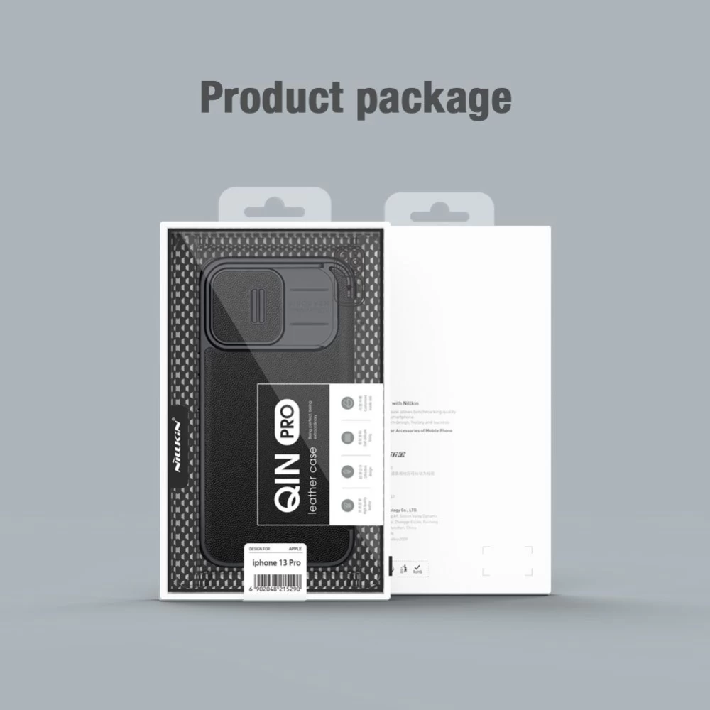 Apple iPhone 13 Pro fodral grå Nillkin Qin Leather (Cloth Version)