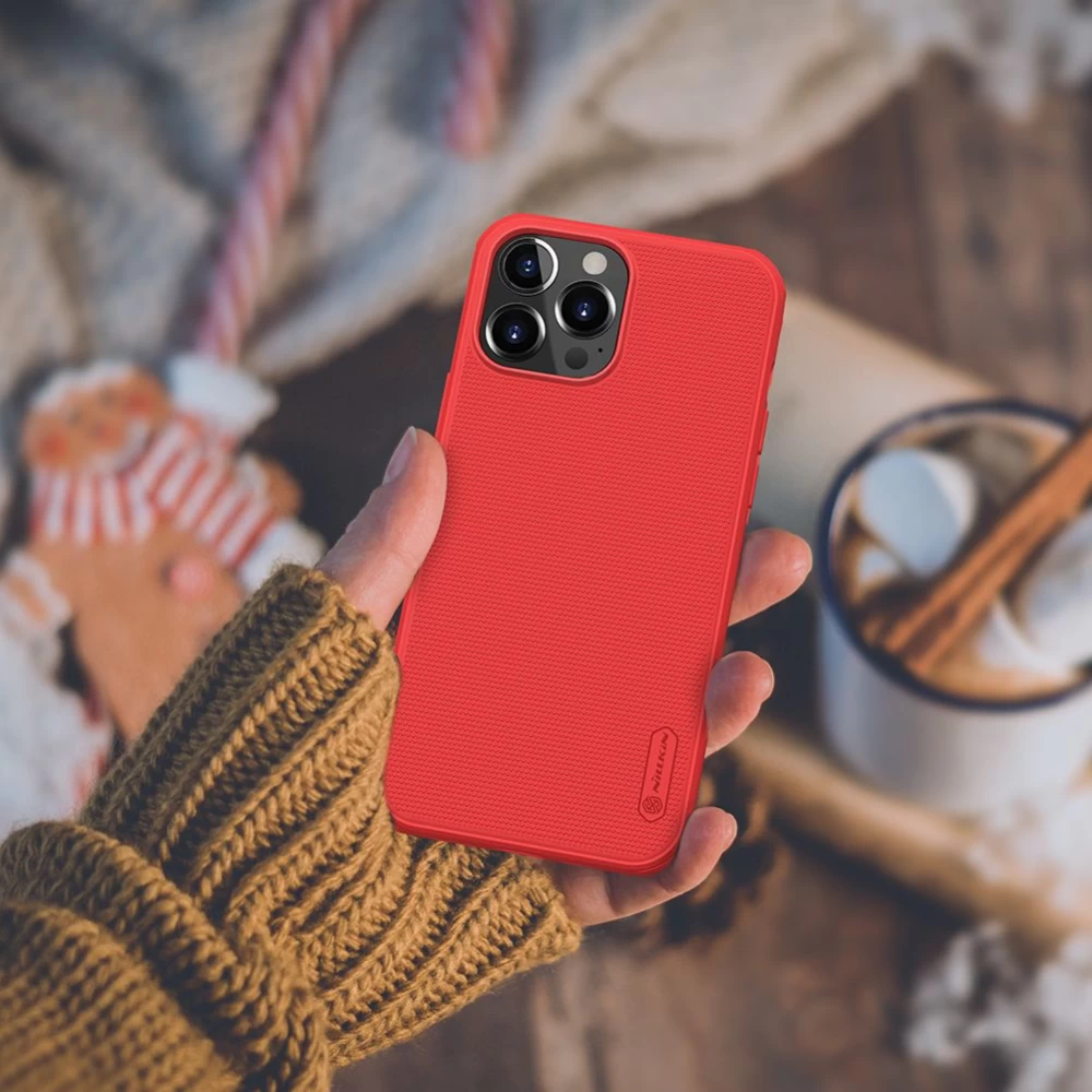 Apple iPhone 13 Pro skal röd Nillkin Super Frosted Shield