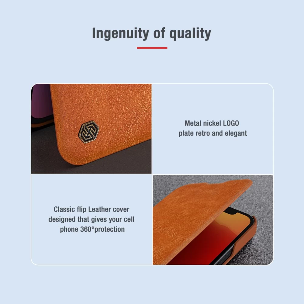 Apple iPhone 13 Pro maciņš sarkans Nillkin Qin Leather