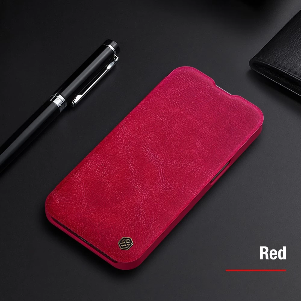 Apple iPhone 13 Pro maciņš sarkans Nillkin Qin Leather