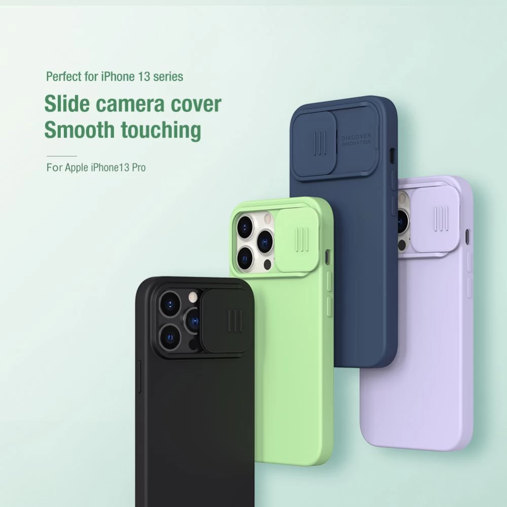 Apple iPhone 13 Pro vāciņš zaļš Nillkin CamShield Silky Magnetic Silicon