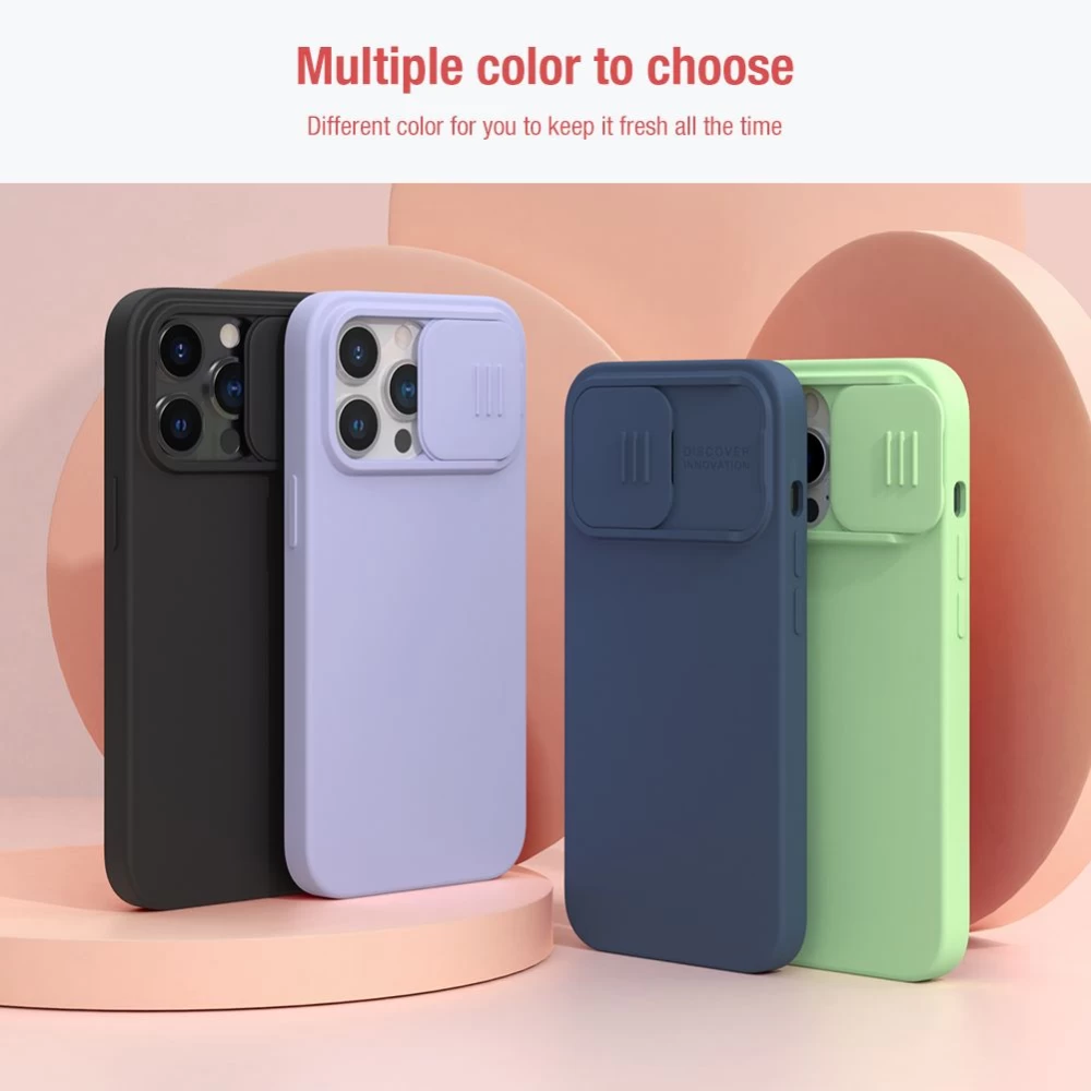 Apple iPhone 13 Pro vāciņš zaļš Nillkin CamShield Silky Magnetic Silicon