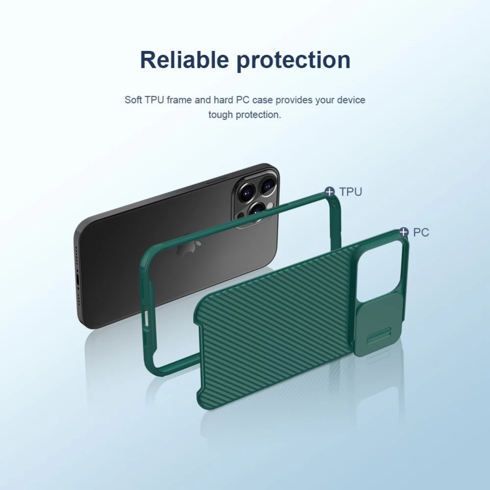 Apple iPhone 13 Pro case blue Nillkin CamShield Magnetic