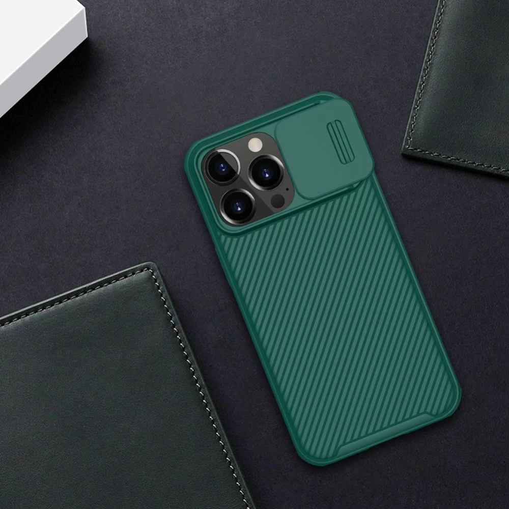 Apple iPhone 13 Pro case blue Nillkin CamShield Magnetic