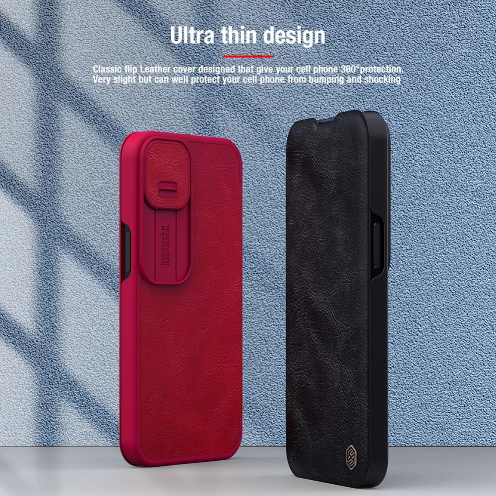 Apple iPhone 13 Pro Max fodral brun Nillkin Qin Leather