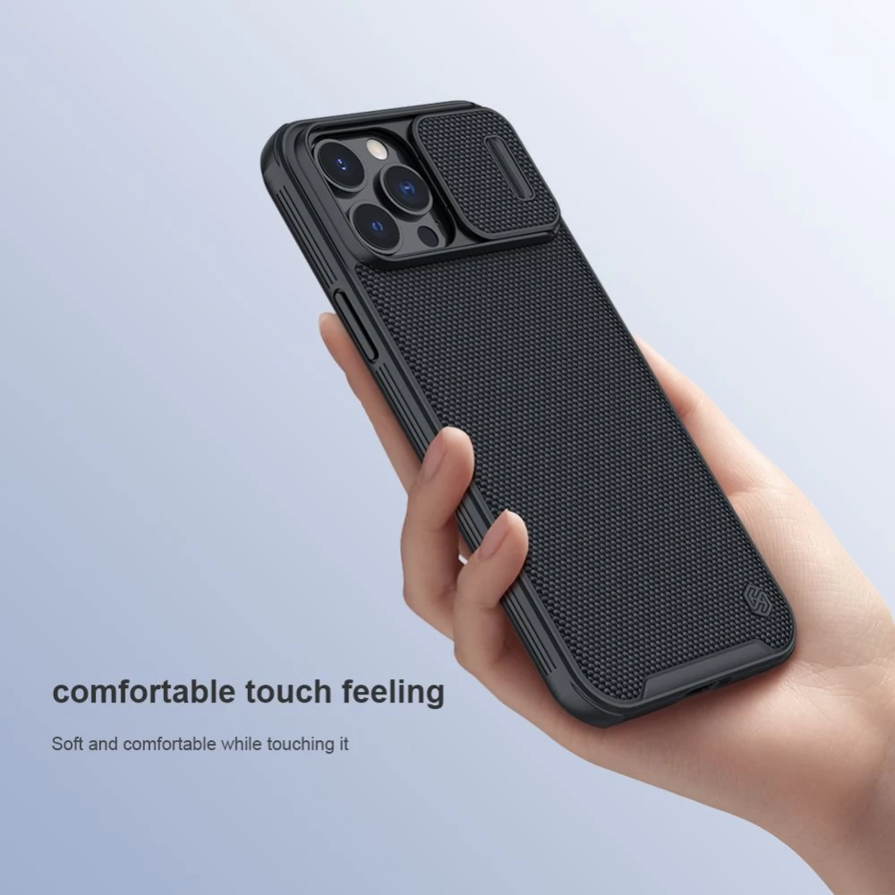 Apple iPhone 13 Pro Max ümbris must Nillkin Textured Magnetic