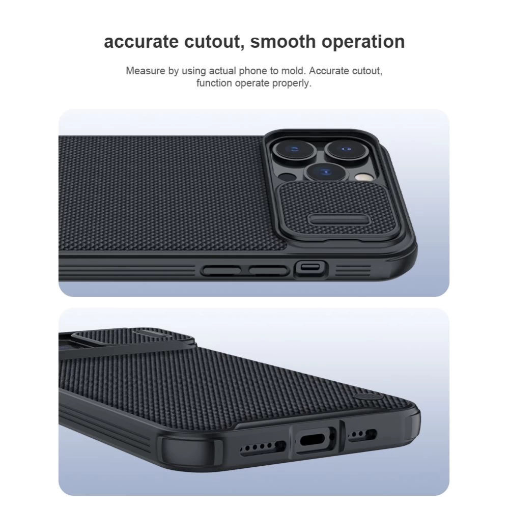 Apple iPhone 13 Pro Max ümbris must Nillkin Textured Magnetic