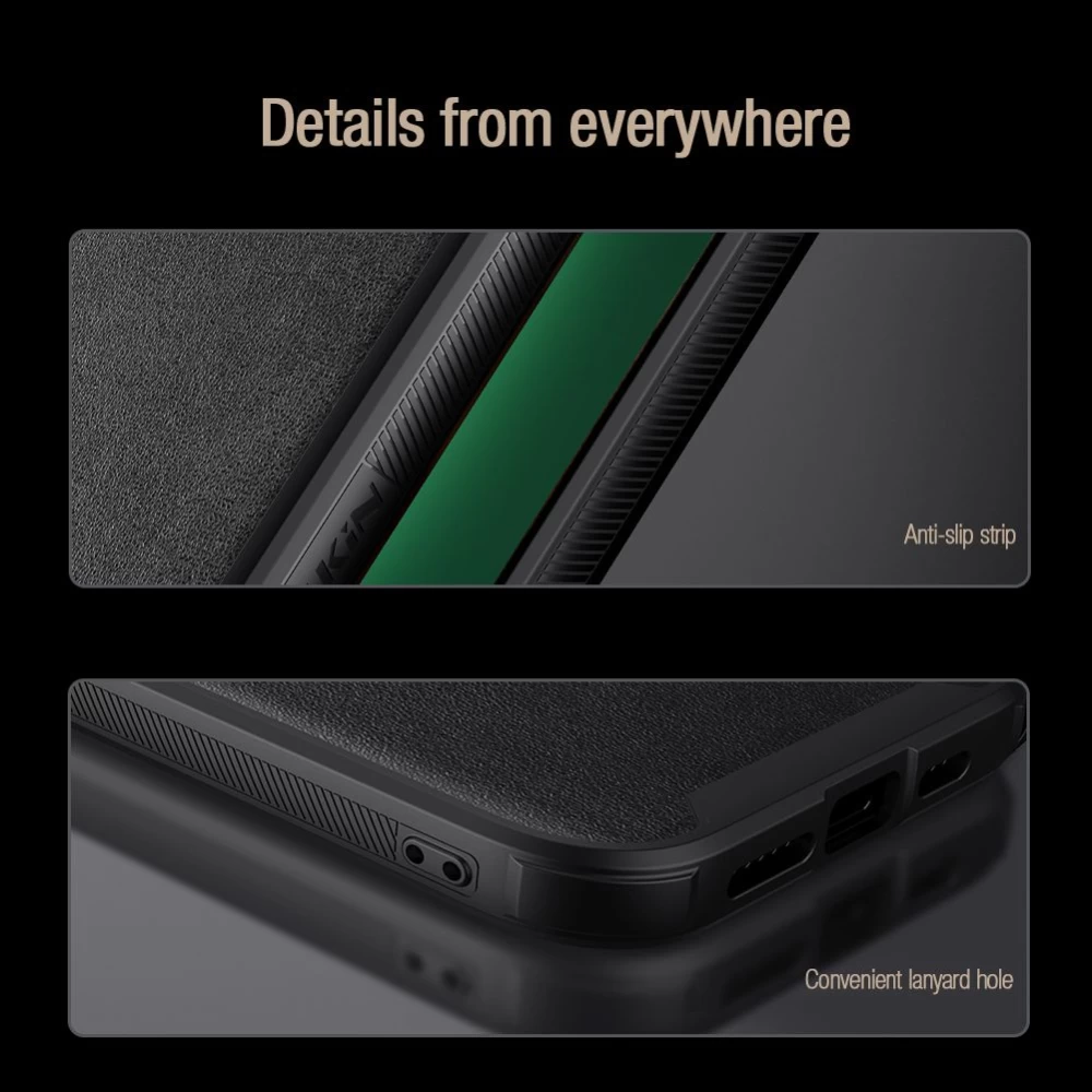 Apple iPhone 13 Pro Max skal svart Nillkin CamShield Leather S