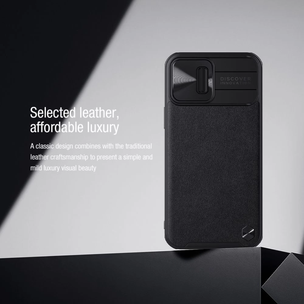 Apple iPhone 13 Pro Max skal grön Nillkin CamShield Leather