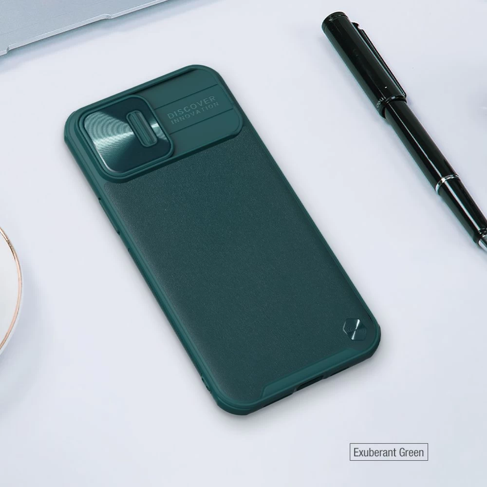 Apple iPhone 13 Pro Max skal grön Nillkin CamShield Leather