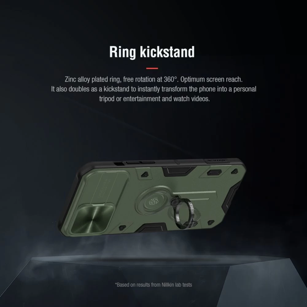 Apple iPhone 13 Pro Max skal grön Nillkin CamShield Armor
