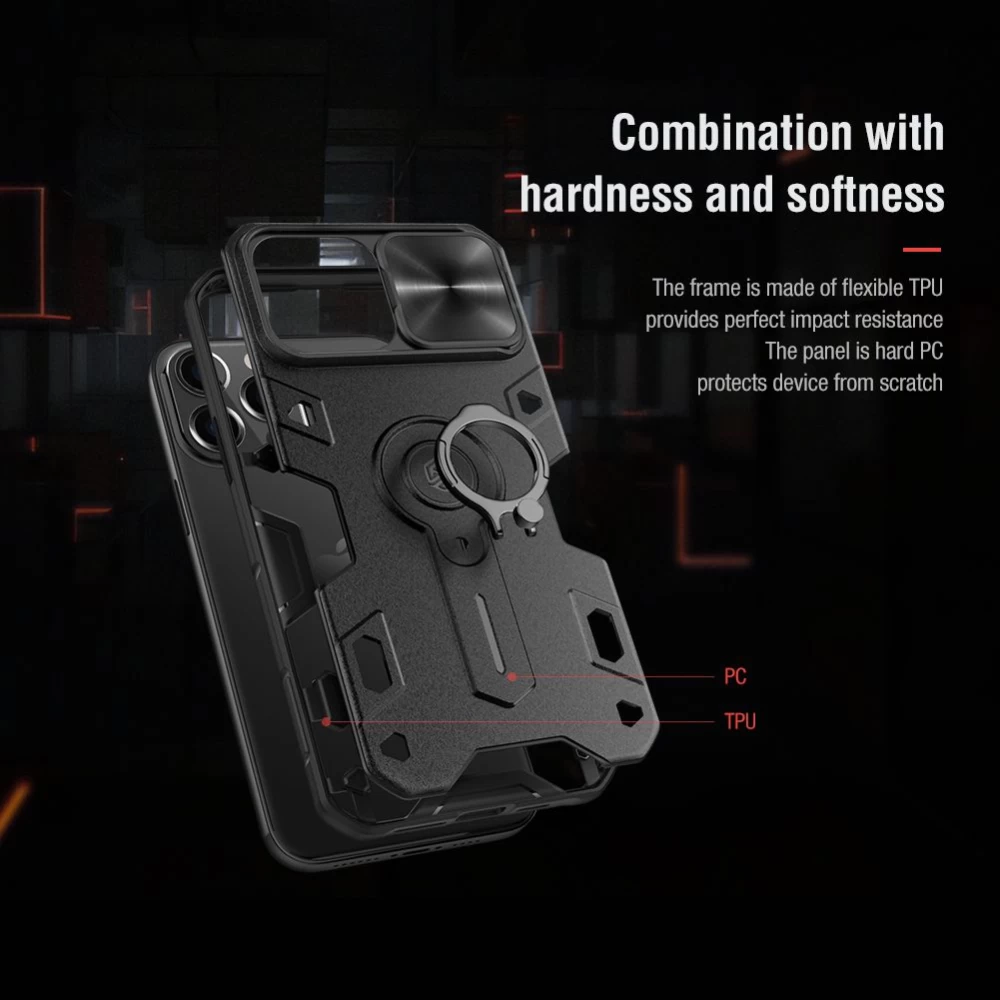 Apple iPhone 13 Pro Max skal grön Nillkin CamShield Armor