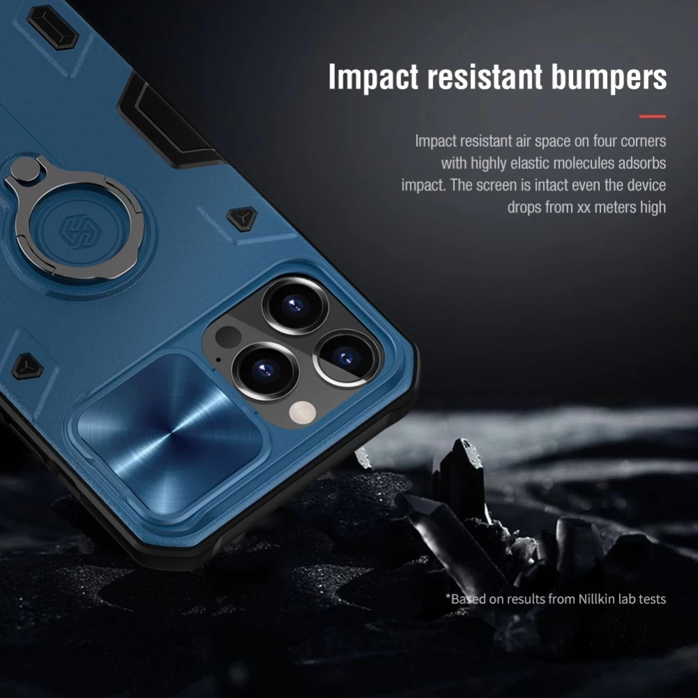 Apple iPhone 13 Pro Max skal grön Nillkin CamShield Armor