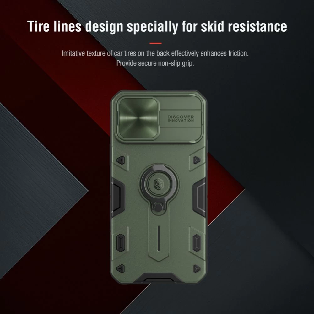Apple iPhone 13 Pro Max skal grön Nillkin CamShield Armor