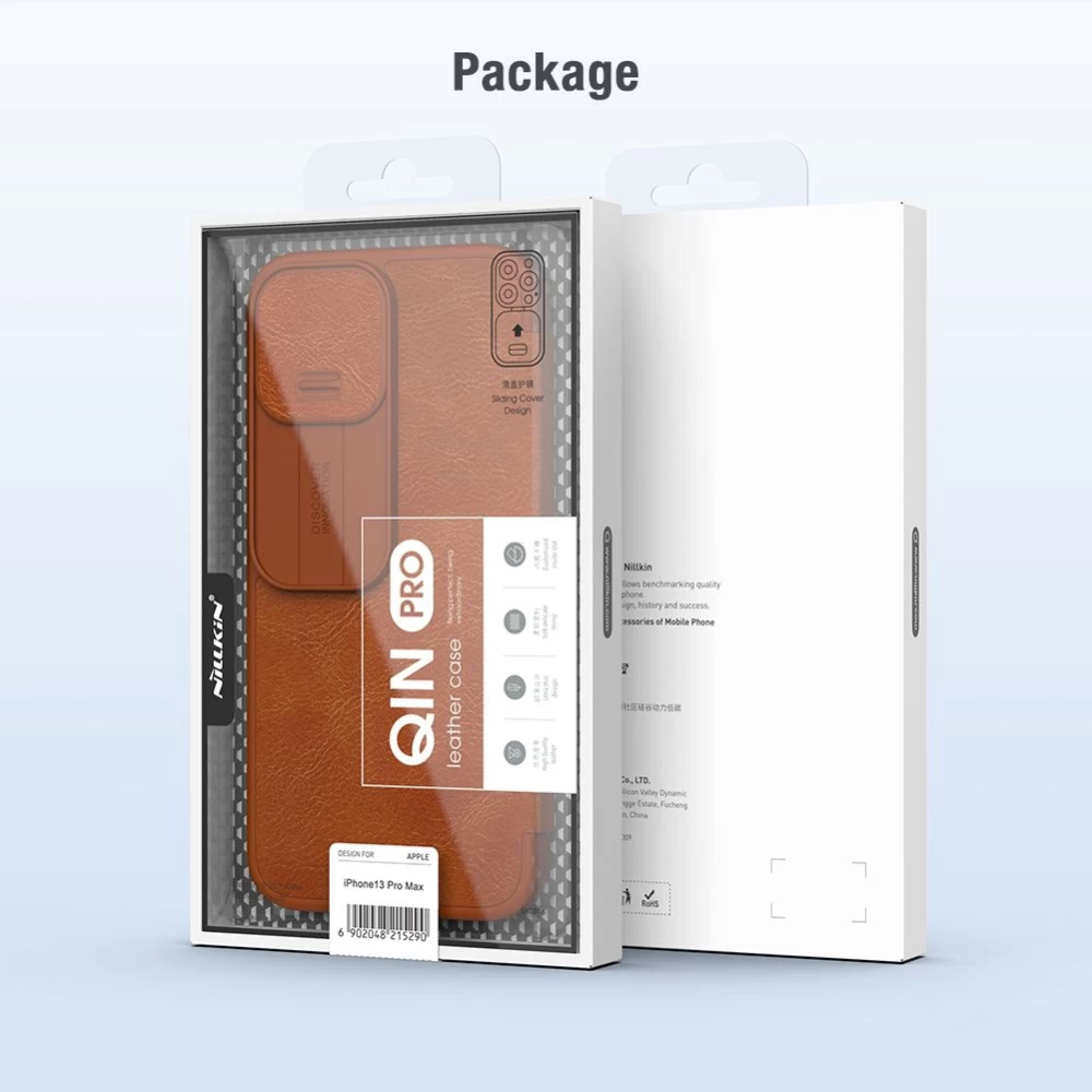 Apple iPhone 13 Pro Max fodral blå Nillkin Qin Leather