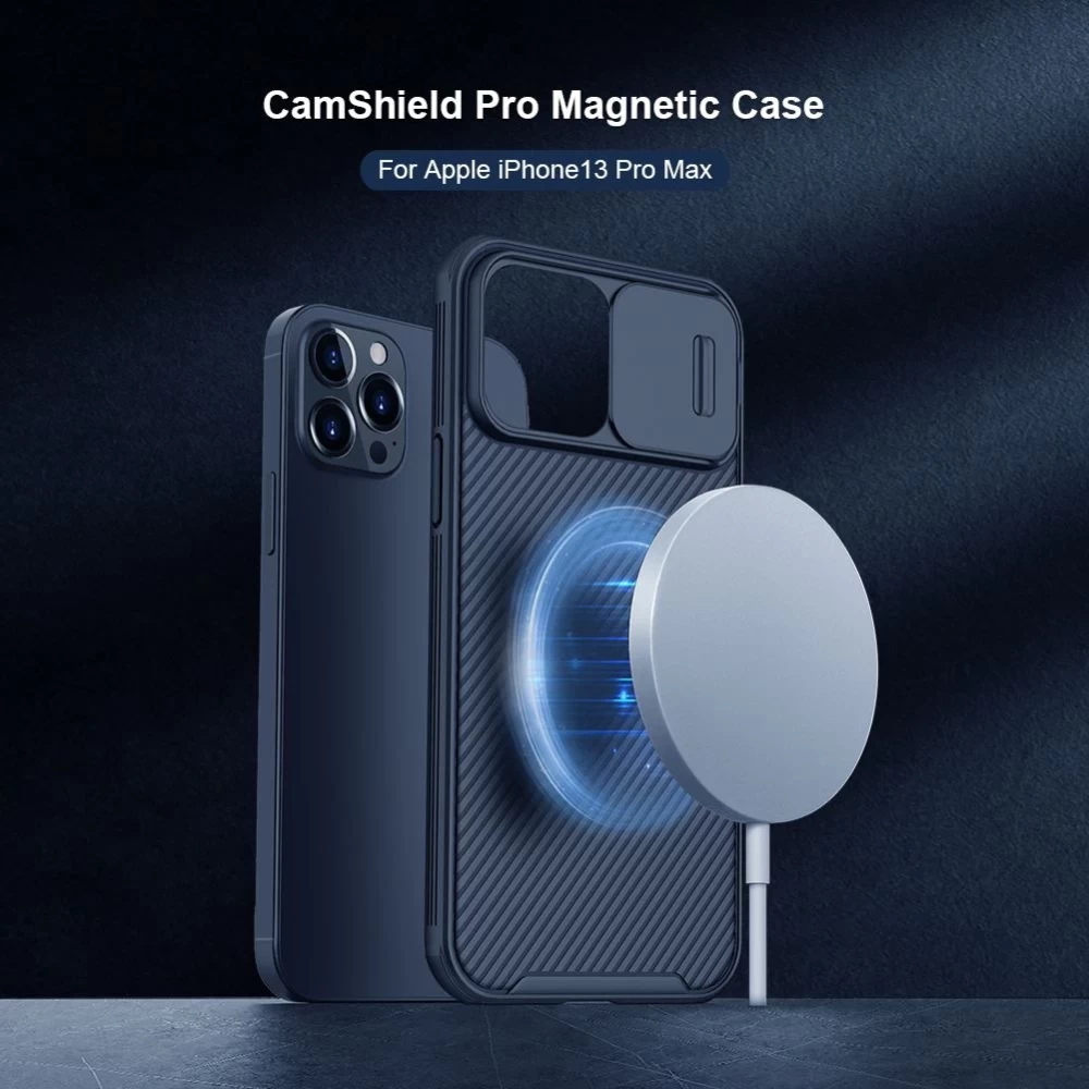 Apple iPhone 13 Pro Max ümbris sinine Nillkin CamShield Magnetic