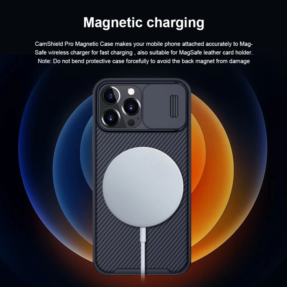 Apple iPhone 13 Pro Max ümbris sinine Nillkin CamShield Magnetic
