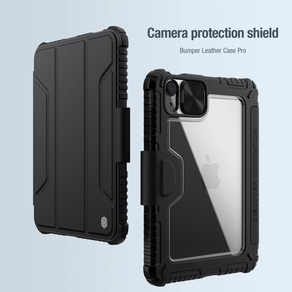 Apple iPad Mini 6 Planšetės dėklas pilkas Nillkin Bumper Leather  Pro