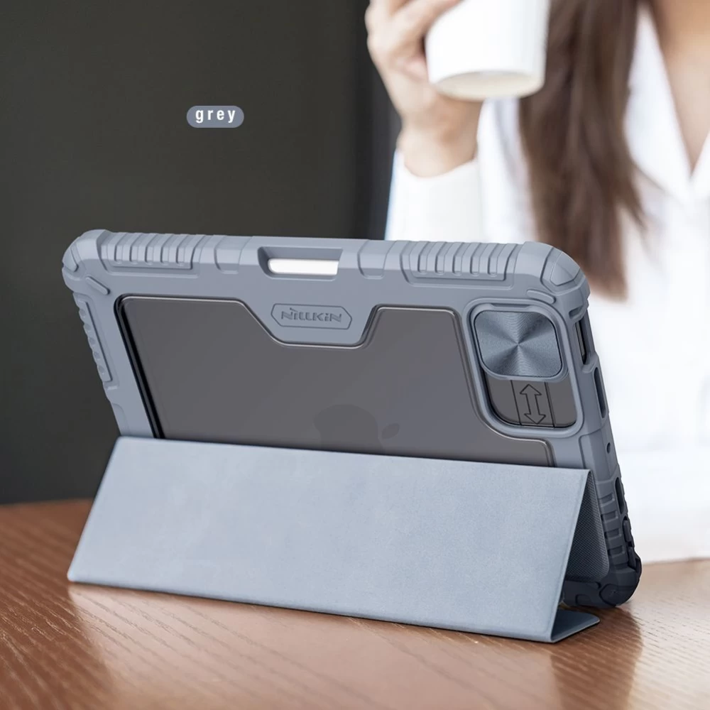 Apple iPad Mini 6 Planšetės dėklas pilkas Nillkin Bumper Leather  Pro