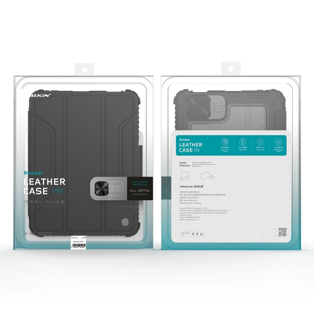 Apple iPad Mini 6 Planšetės dėklas pilkas Nillkin Bumper Leather  Pro