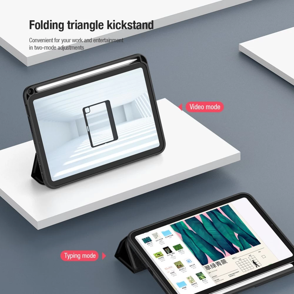 Apple iPad Mini 6 Planšetės dėklas žalia Nillkin Bevel Leather