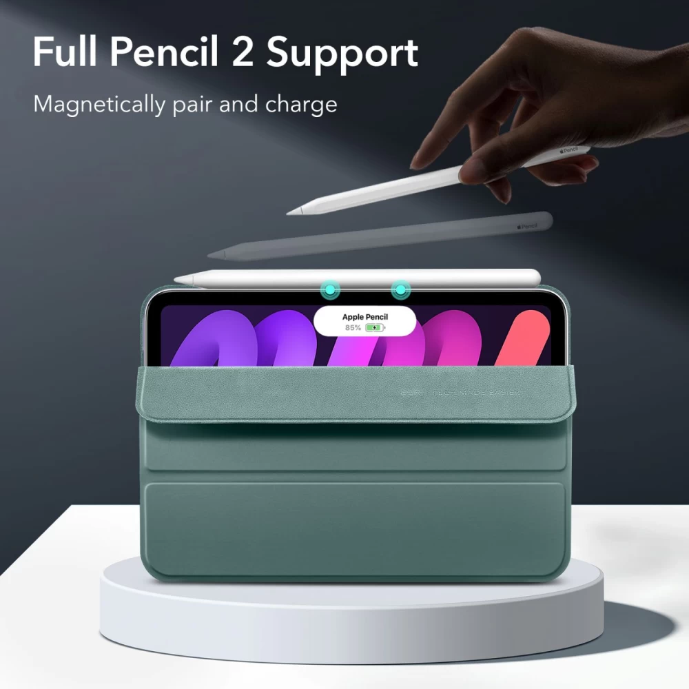 Apple iPad Mini 6 Planšetės dėklas žalia ESR Rebound Magnetic  2021