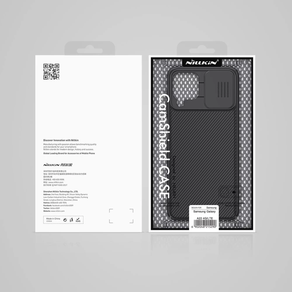 Samsung Galaxy A22 4G vāciņš melns Nillkin CamShield 
