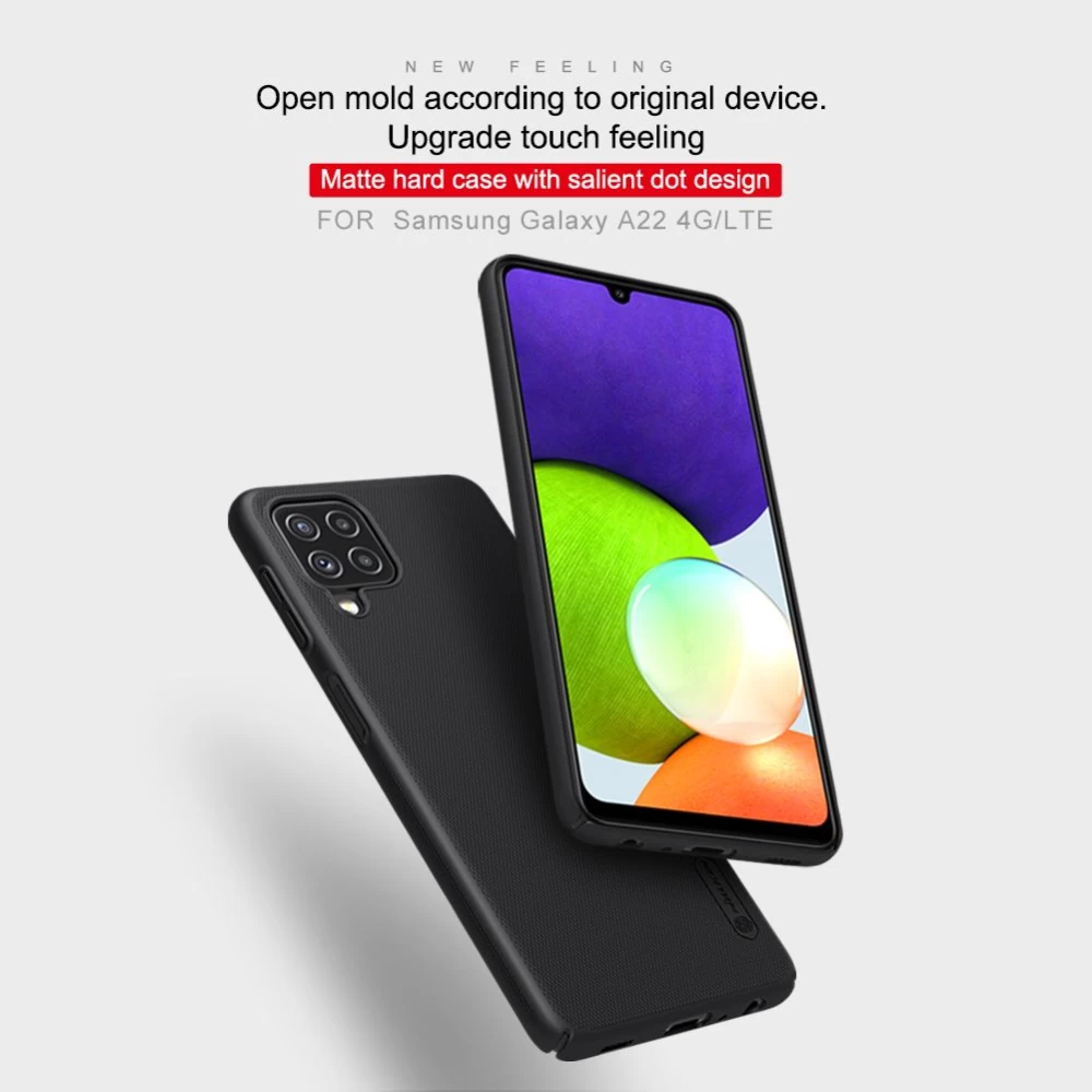 Samsung Galaxy A22 4G vāciņš zils Nillkin Super Frosted Shield