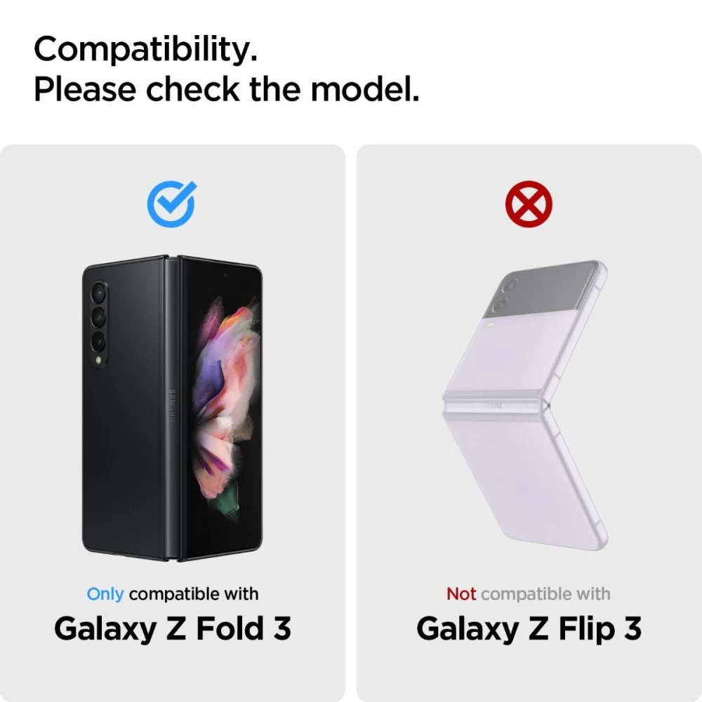 Samsung Galaxy Z Fold 3 aizsargstikls  SPIGEN Glass FC & Hinge Film