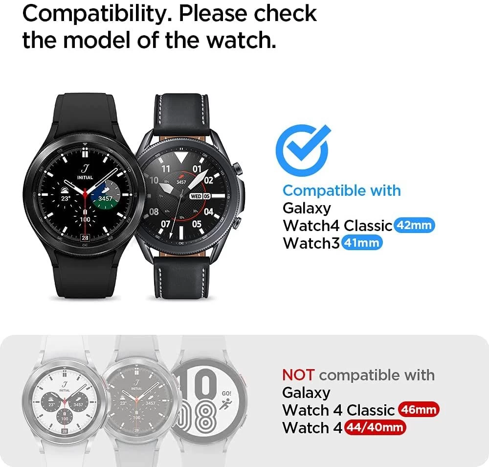 Samsung Galaxy Watch 4 защитное стекло  SPIGEN TR EZ FIT Tempered Glass Classic 42mm (2pack)