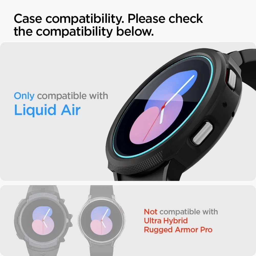 Samsung Galaxy Watch 4 защитное стекло  SPIGEN Glas.TR EZ-FIT (40mm) 2-pack