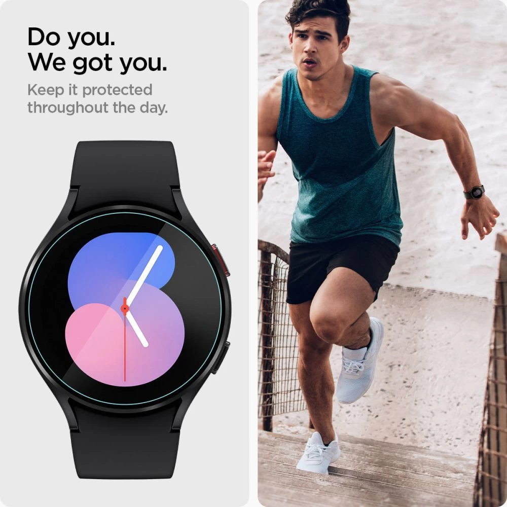 Samsung Galaxy Watch 4 защитное стекло  SPIGEN Glas.TR EZ-FIT (40mm) 2-pack